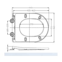 Wandcloset Boss & Wessing Vicente Junior Wit Rimless Diepspoel met Flatline Zitting Mat Zwart