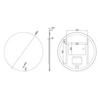 Badkamerspiegel Rond Boss & Wessing Anima LED Verlichting en Spiegelverwarming 80 cm