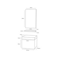 Badkamermeubelset Differnz Force 58x47 cm Wit