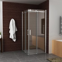 BWS Douchecabine Hoekinstap met 2 Schuifdeuren 90x90x200 cm 8 mm NANO Coating