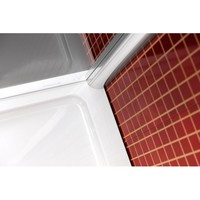 Douchecabine Sapho Lucis Line Halfrond Schuifdeuren 100x100 cm 6 mm Antidrop Helder Glas