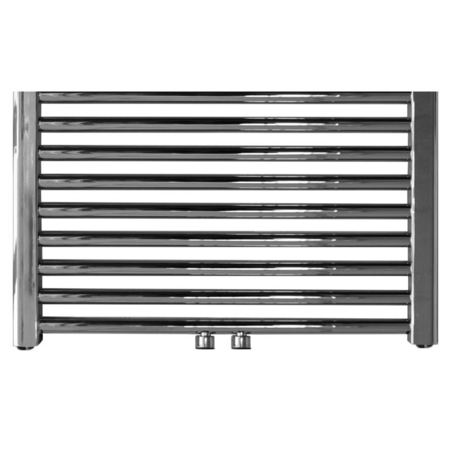 Designradiator Sanicare RVS Look Inclusief Ophanging Midden Aansluiting Recht 120x60 cm