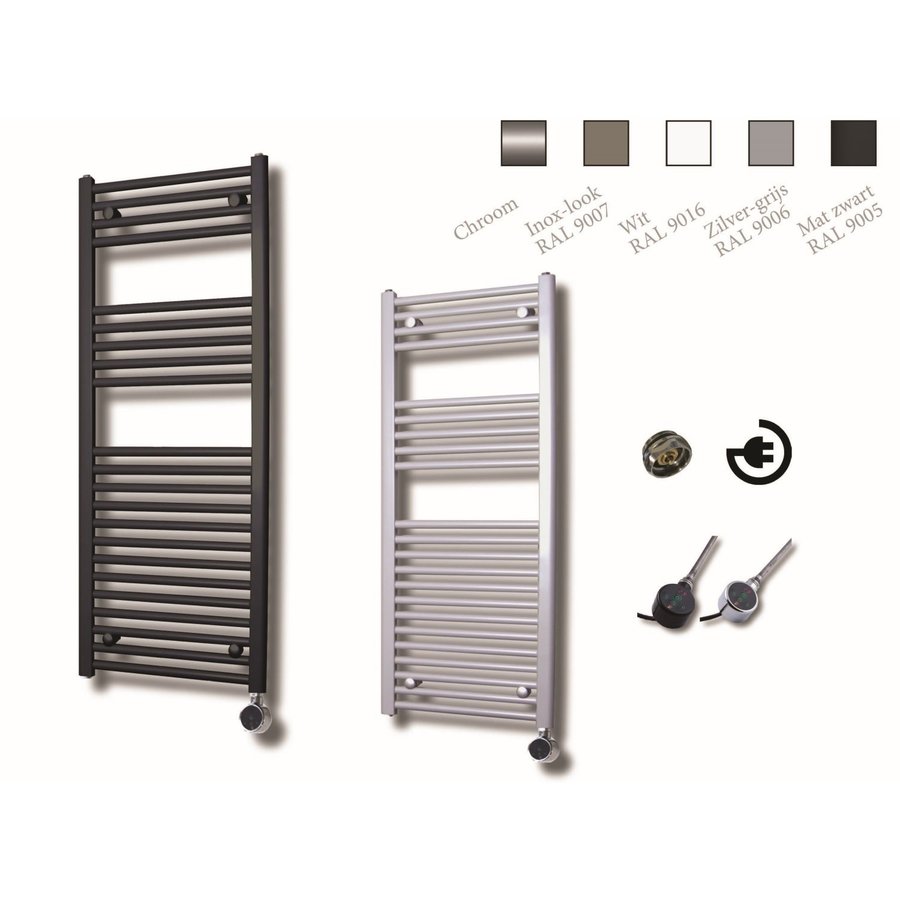 Elektrische Design Radiator Sanicare Plug En Play 111,8 x 45 cm Wit Incl Montage Set 596 Watt