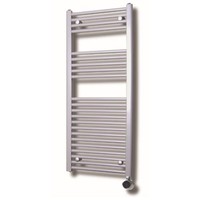 Elektrische Design Radiator Sanicare Plug En Play 111,8 x 45 cm Inox Look Thermostaat Zwart 596 Watt