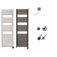 Elektrische Design Radiator Sanicare Plug En Play 172 x 45 cm Inox Look Thermostaat Chroom 920 Watt