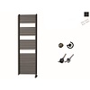 Elektrische Design Radiator Sanicare Plug En Play 172 x 45 cm Mat Zwart Thermostaat Zwart 920 Watt