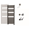 Sanicare Elektrische Design Radiator Sanicare Plug En Play 172 x 60 cm Inox Look Thermostaat Zwart 1127 Watt