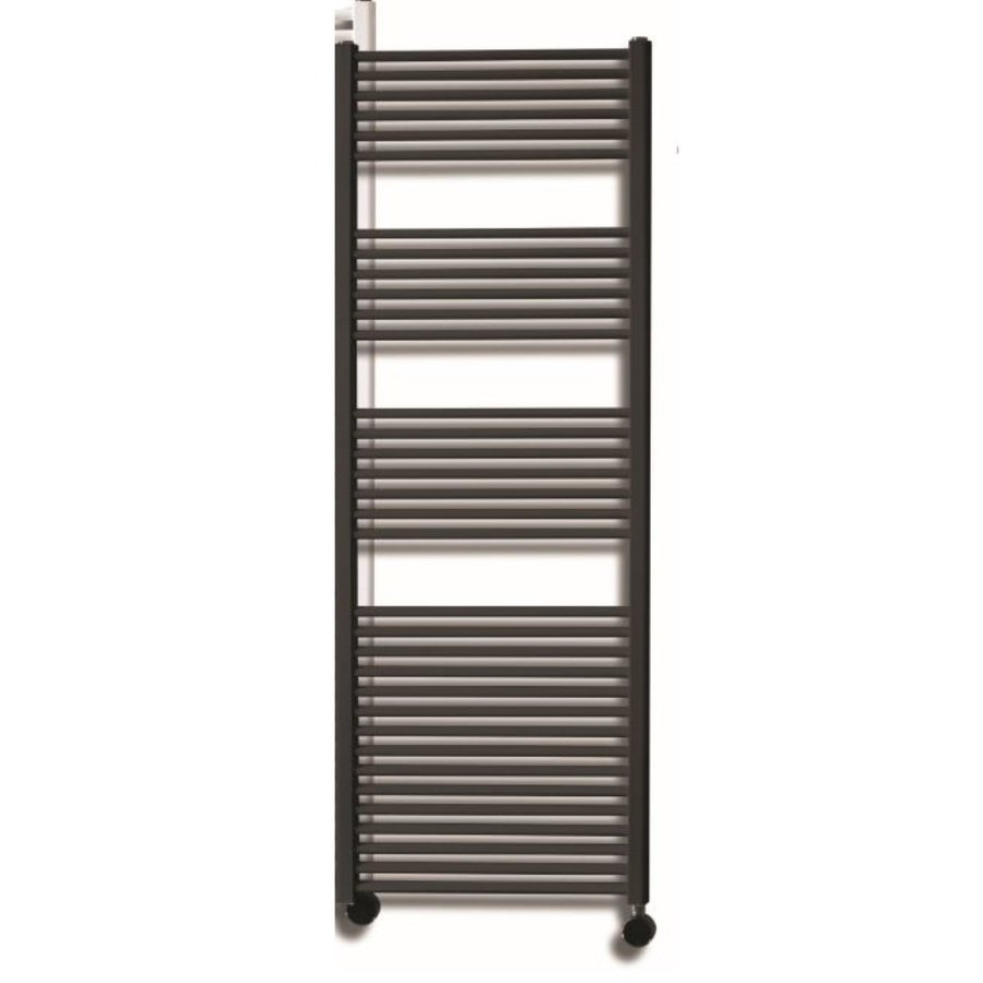 Elektrische Design Radiator Sanicare Plug En Play 172 x 60 cm Inox Look Thermostaat Zwart 1127 Watt