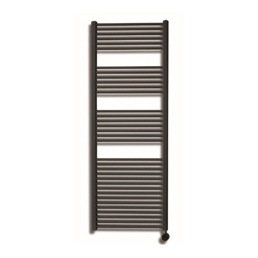 Elektrische Design Radiator Sanicare Plug En Play 172 x 60 cm Mat Zwart Thermostaat Zwart 1127 Watt