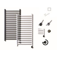 Elektrische Design Radiator Sanicare Plug En Play Qubic 126.4 x 60 cm Wit Thermostaat Chroom 773 Watt