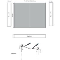 Spiegelkast Sanicare Qlassics Ambiance 120 cm 2 Spiegeldeuren Belluno Eiken