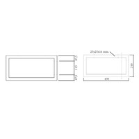 Wastafelbeugel Sanicare 21x43 cm Zwart (per stuk)