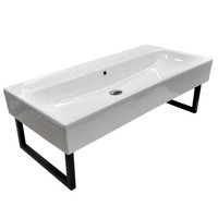 Wastafelbeugel Sanicare 21x43 cm Zwart (per stuk)