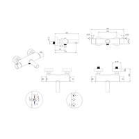 Badkraan Wiesbaden Style Thermostatisch Cool Touch HOH 15 cm Chroom