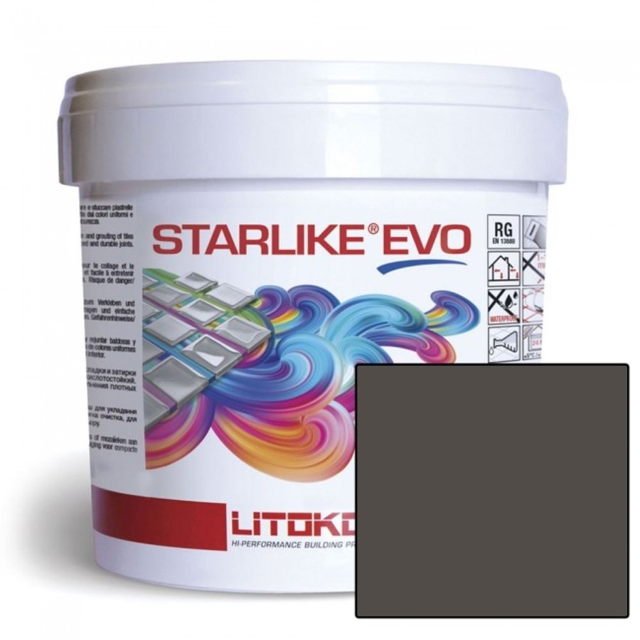 Starlike Voegmiddel 2 Componenten Epoxy 2,5 kg Evo 145 Nero Carbonio Carbon Zwart