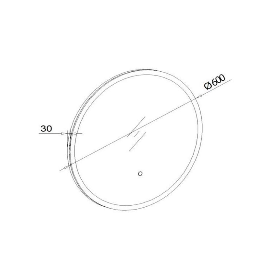 Badkamerspiegel Sanilux Rond Met Spiegelverwarming LED Verlichting Dimbaar 60x3 cm