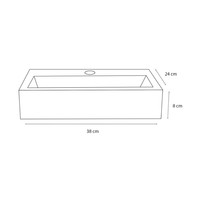 Fontein Differnz DIF Marmer 38x24x7 cm Wit