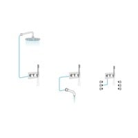 Inbouw douchemengkraan Sapho Dimy 2-Weg Mat Zwart (incl. handdouche)