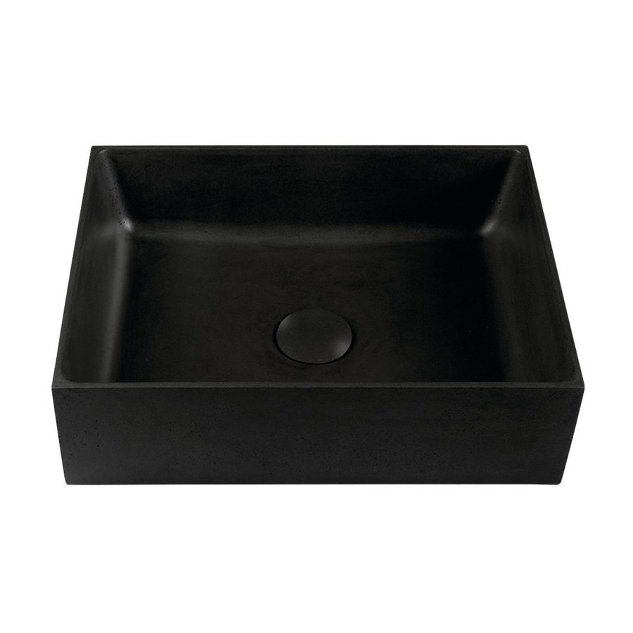 Opbouw Wastafel Sapho Formigo Rechthoek 47.5x36.5x13.5 cm Beton Antraciet