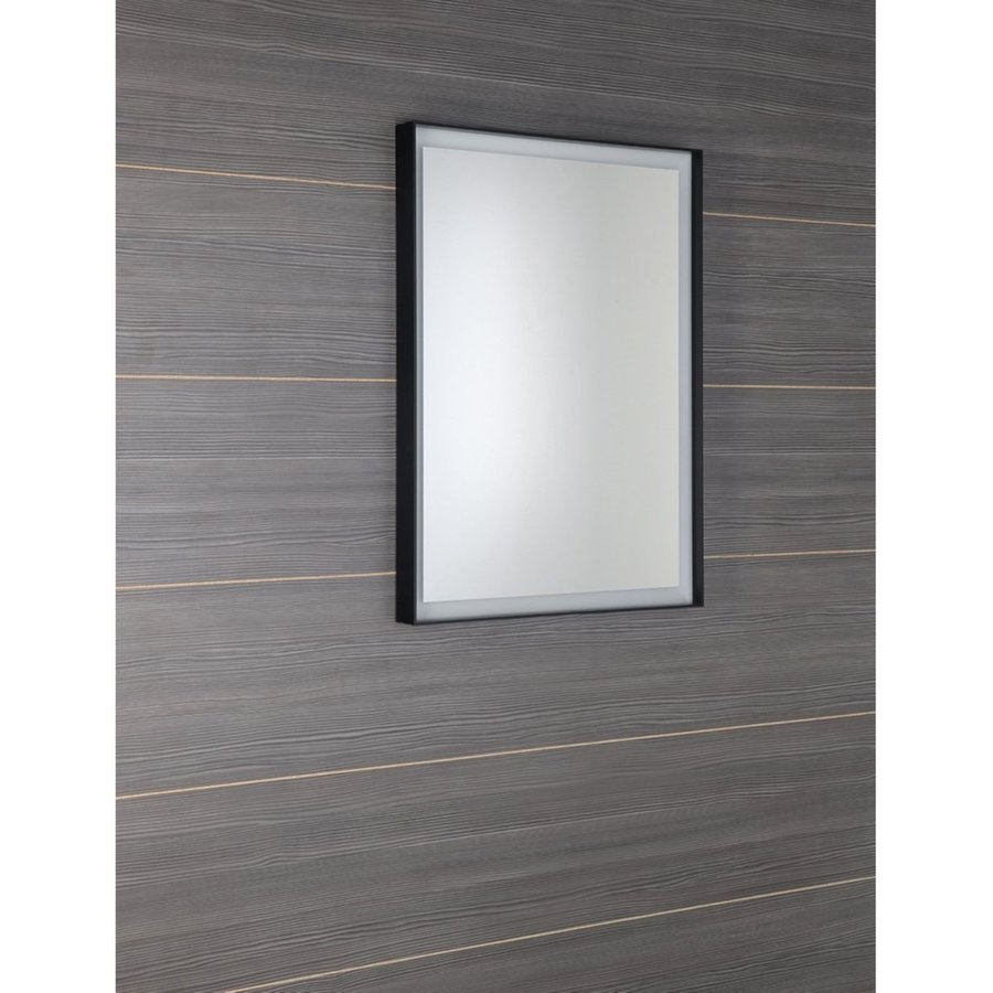 Badkamerspiegel Sapho Sort Led 47x70 cm LED-Verlichting Frame Mat Zwart