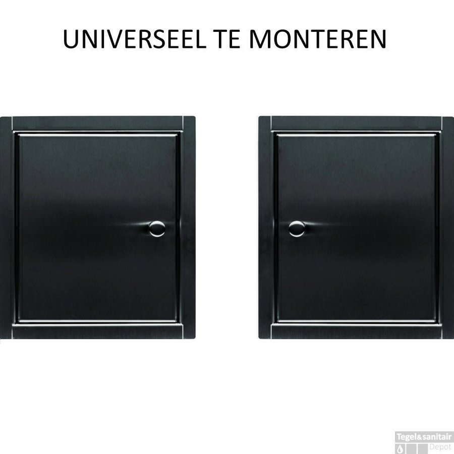 ROLL UP INBOUW TOILETROLHOUDER VOOR 6 ROLLEN BLACK CHROME