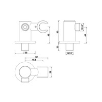 Thermostatisch Inbouwdoucheset Aqua Splash Plafonduitloop Rond 20 cm Mat Zwart