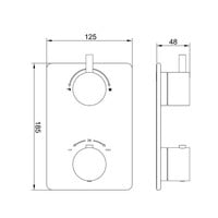 Thermostatisch Inbouwdoucheset Aqua Splash Muuruitloop Rond 30 cm Mat Zwart