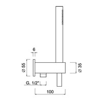 Handdoucheset Sanimex Giulini Met Ophanghaak En Doucheslang Mat Wit