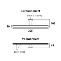 LED Spiegellamp Boss & Wessing 30cm 230V 5W 4000K Chroom