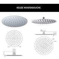 Wiesbaden Inbouw Regendouche Set Caral Rond Muuruitloop RVS PVD Coating