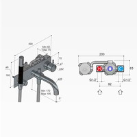 Inbouw Badmengkraan Hotbath Cobber Automatische Omstelinrichting (incl. doucheset) (15 Verschillende Kleuren)