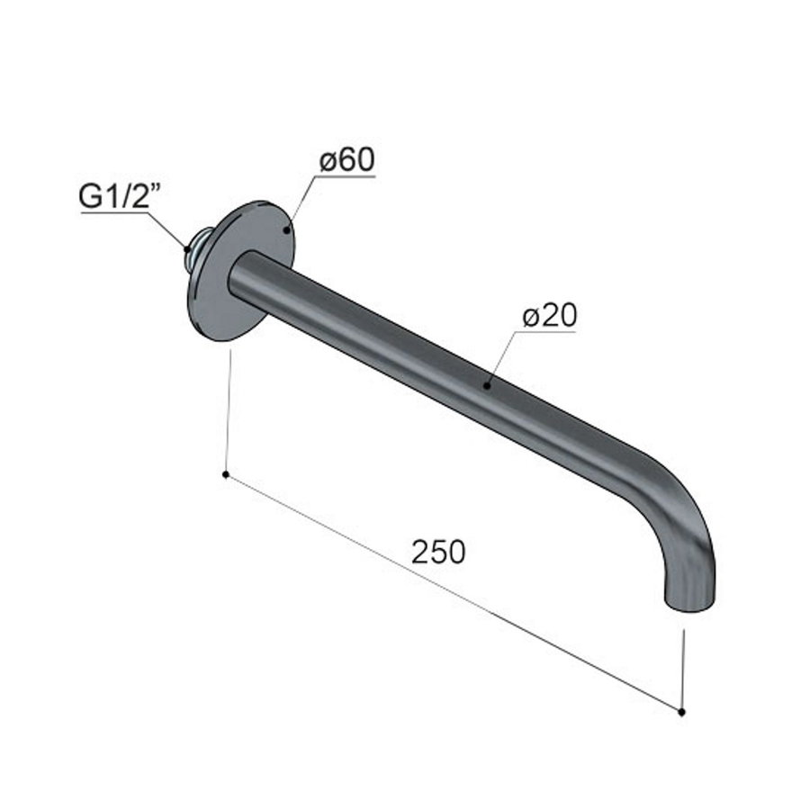 Wastafelkraan Uitloop Hotbath Cobber Rond 25 cm (15 Verschillende Kleuren)