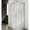 Lacus Douchecabine Lacus Vulcano Evo Kwartrond Chinchilla Glas Aluminium Profiel Chroom (alle maten)