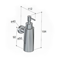 Zeepdispenser Hotbath Cobber Wandmodel (15 Verschillende Kleuren)