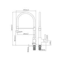 Keukenkraan VMK Go Fusion Design 27,4 x 46,3 cm Incl. Mobile Rubberen Sproeier Chroom