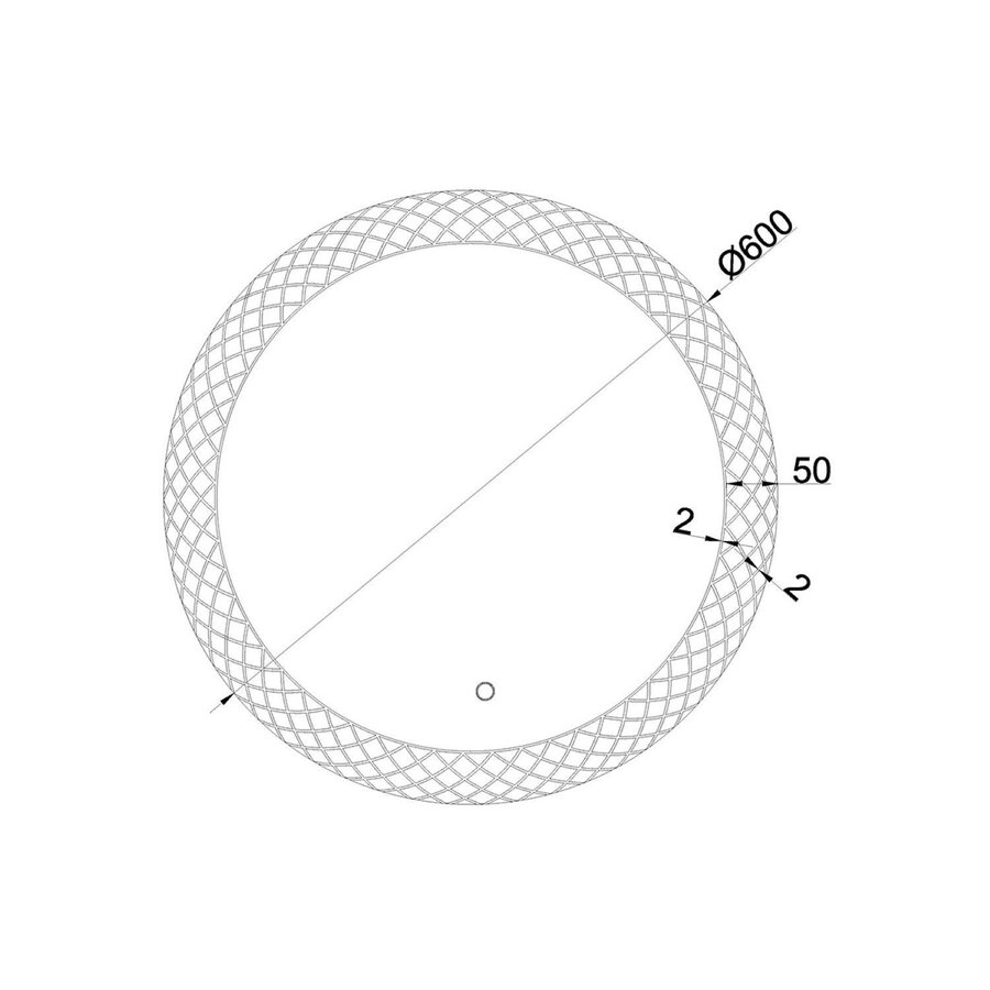 Badkamerspiegel Wiesbaden Deco Rond met LED Verlichting 60 cm