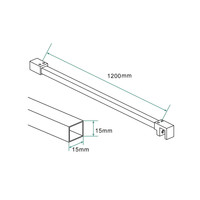 Stabilisatiestang Wiesbaden Slim Los 120 cm RVS