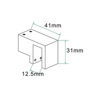 Glaskoppeling Wiesbaden Slim Voor Stabilisatiestang Messing Goud