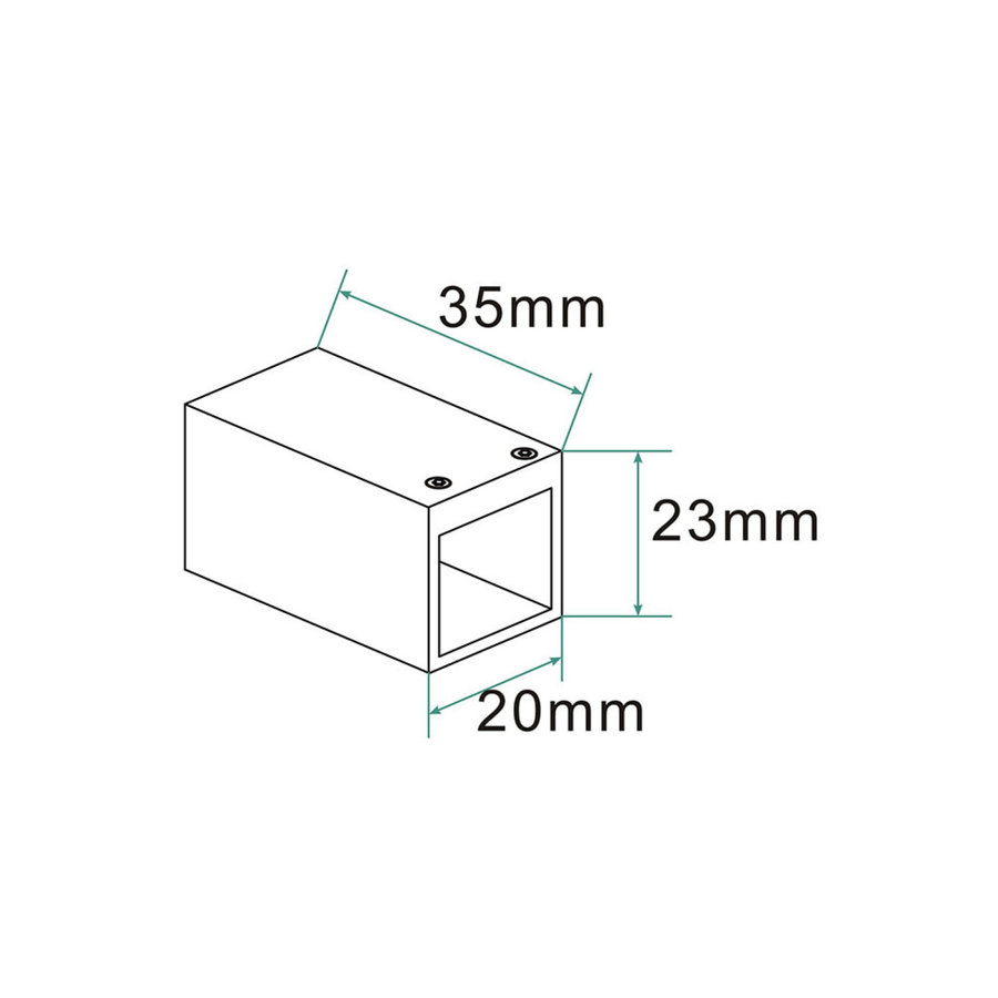 Muurkoppeling Wiesbaden Slim Voor Stabilisatiestang RVS