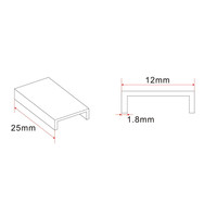Afdekkapje Wiesbaden Slim tbv Muurprofiel Mat Wit