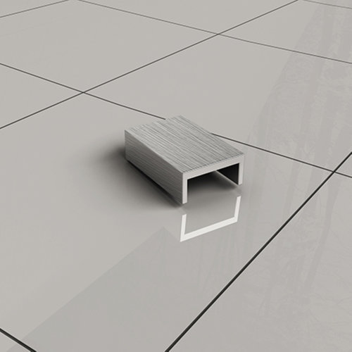 Afdekkapje Wiesbaden Slim tbv Muurprofiel RVS 