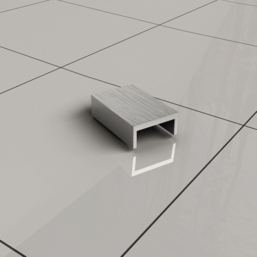 Afdekkapje Wiesbaden Slim tbv Muurprofiel RVS