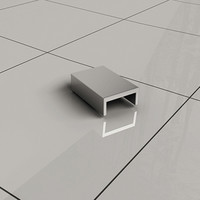 Afdekkapje Wiesbaden Slim tbv Muurprofiel Chroom