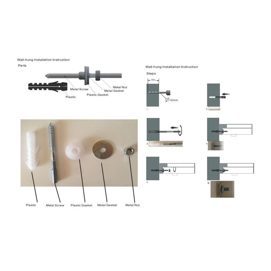 Wastafel Best Design Opera-60 Just-Solid 60x42x10 cm Mat Zwart