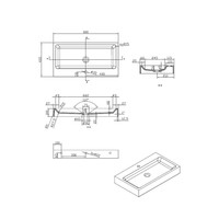 Wastafel Best Design Opera-80 Just-Solid 80x42x10 cm Mat Zwart