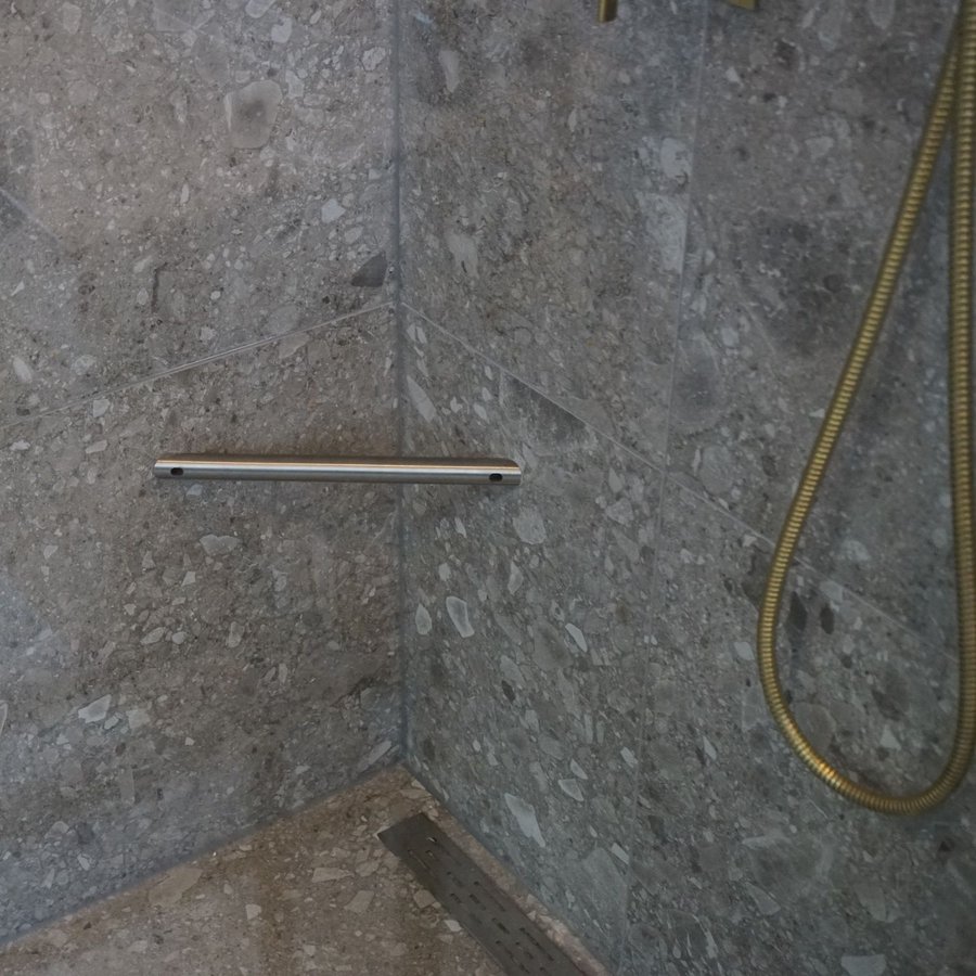 BWS Showerstick de Voetsteun Voor in de Douche RVS