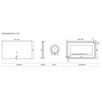 Badkamerspiegel Xenz Garda 70x70cm met Ledverlichting Boven- en Onderzijde