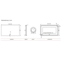 Badkamerspiegel Xenz Garda 160x70cm met Ledverlichting Boven- en Onderzijde en Spiegelverwarming