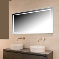 Badkamerspiegel Xenz Sirmione 160x70cm met Rondom Ledverlichting en Spiegelverwarming