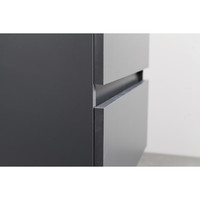 Badkamermeubel BWS Pepper Wastafel Acryl Incl Spiegelkast Met Kraangat 60x55x46 cm Antraciet